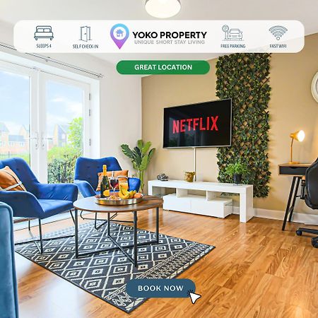 Stylish Apartment With Balcony, Free Parking, Fast Wifi And Smart Tv With Sky And Netflix By Yoko Property Milton Keynes Kültér fotó